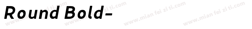 Round Bold字体转换
